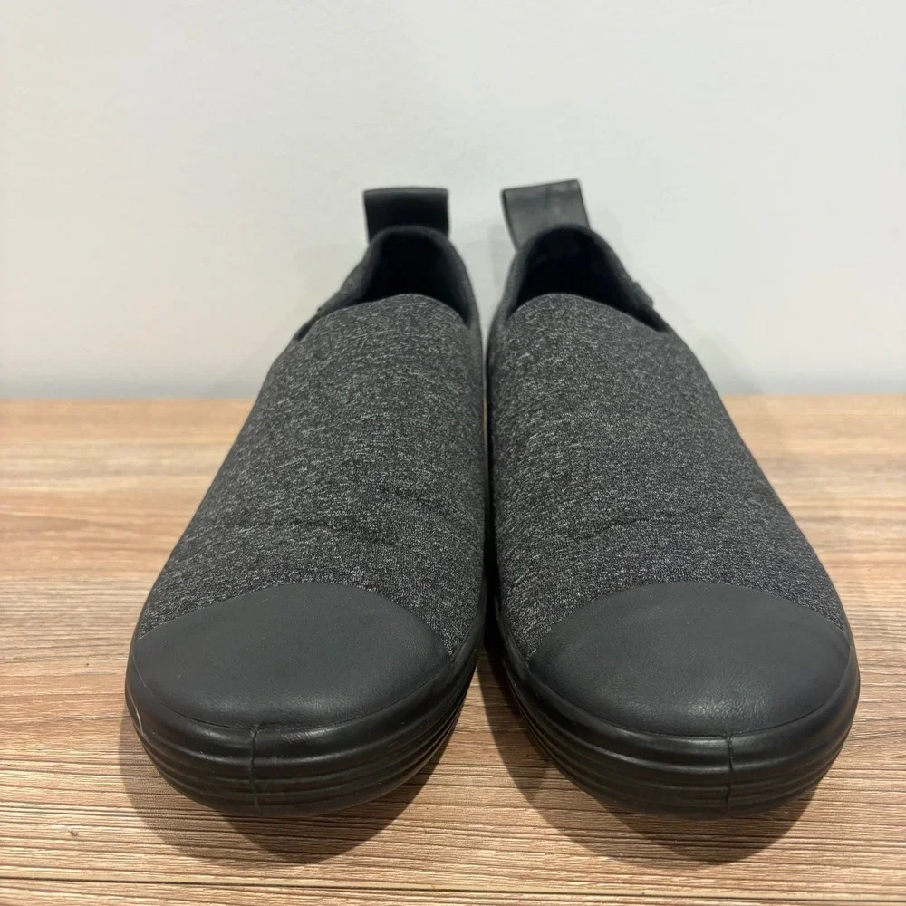 ECCO Soft 7 Gore-Tex Slip On Sneaker Women Dark Grey Size 9 Waterproof Shoes